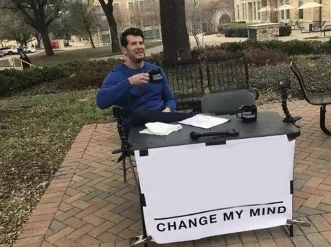 Change My Mind meme about Nécessaire