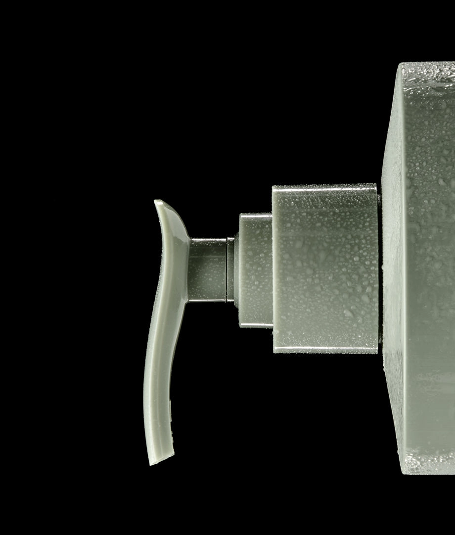 Eucalyptus scent bottle shown against a pale background